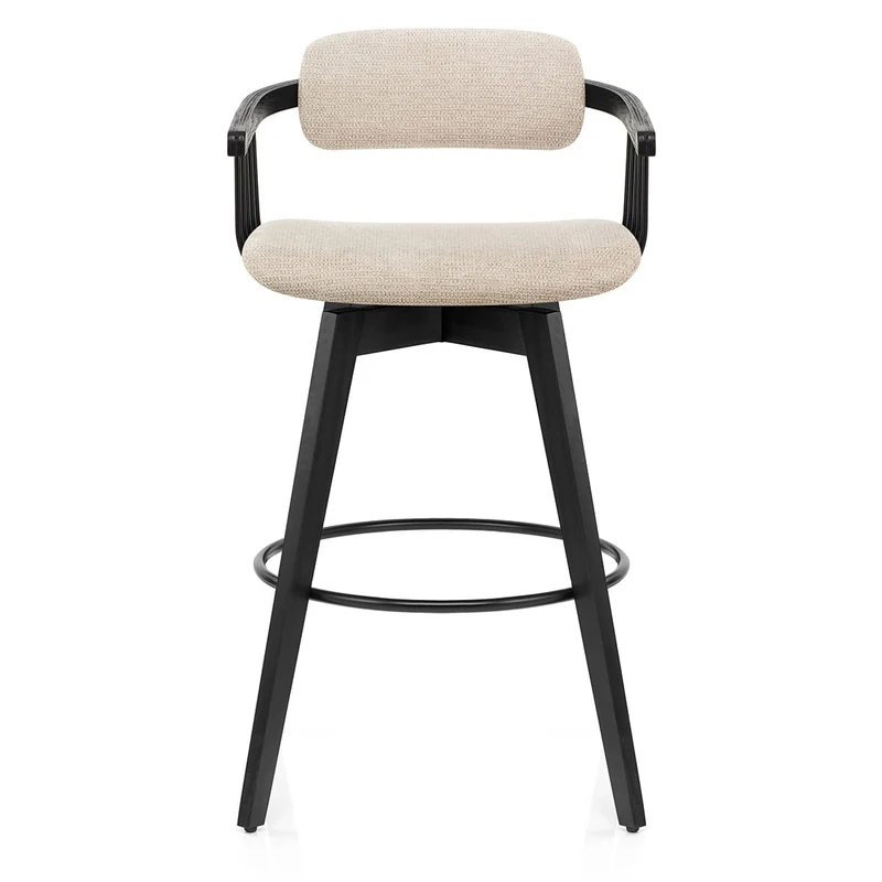 Tabouret de Bar Tissu - Electra Crème