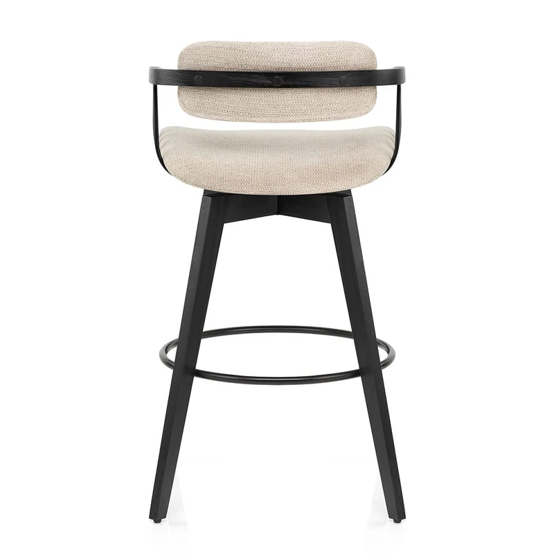 Tabouret de Bar Tissu - Electra Crème