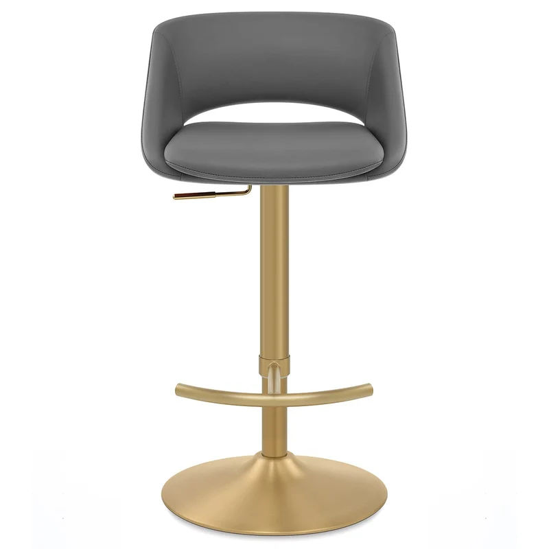 Tabouret de Bar Metal Doré - Tulsa Gris