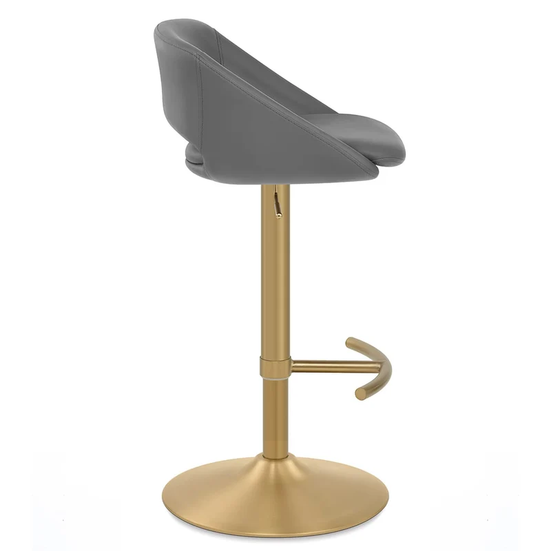 Tabouret de Bar Metal Doré - Tulsa Gris