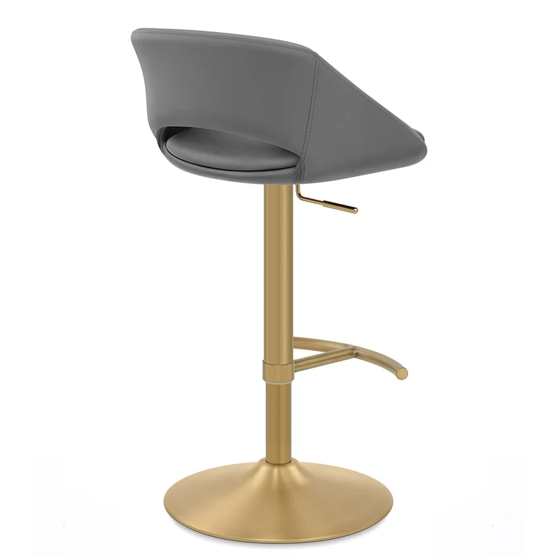 Tabouret de Bar Metal Doré - Tulsa Gris
