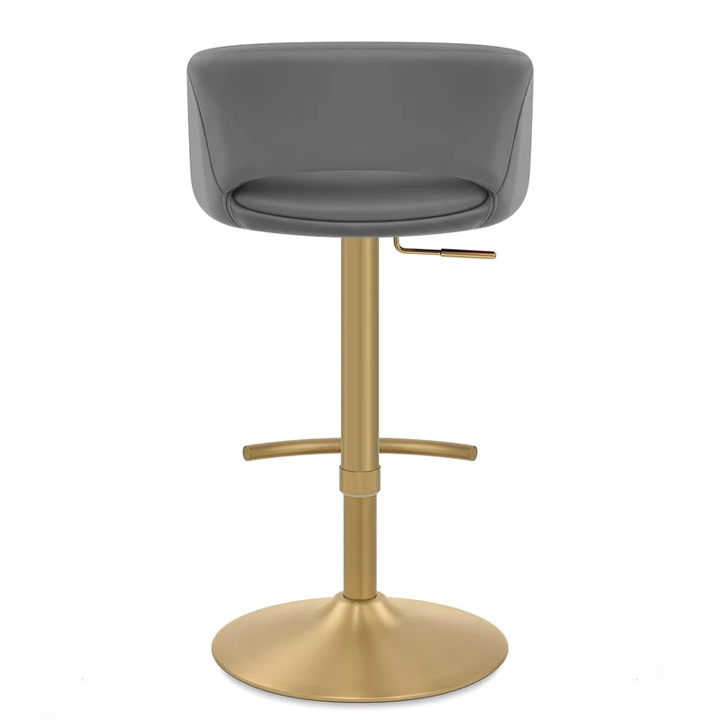Tabouret de Bar Metal Doré - Tulsa Gris