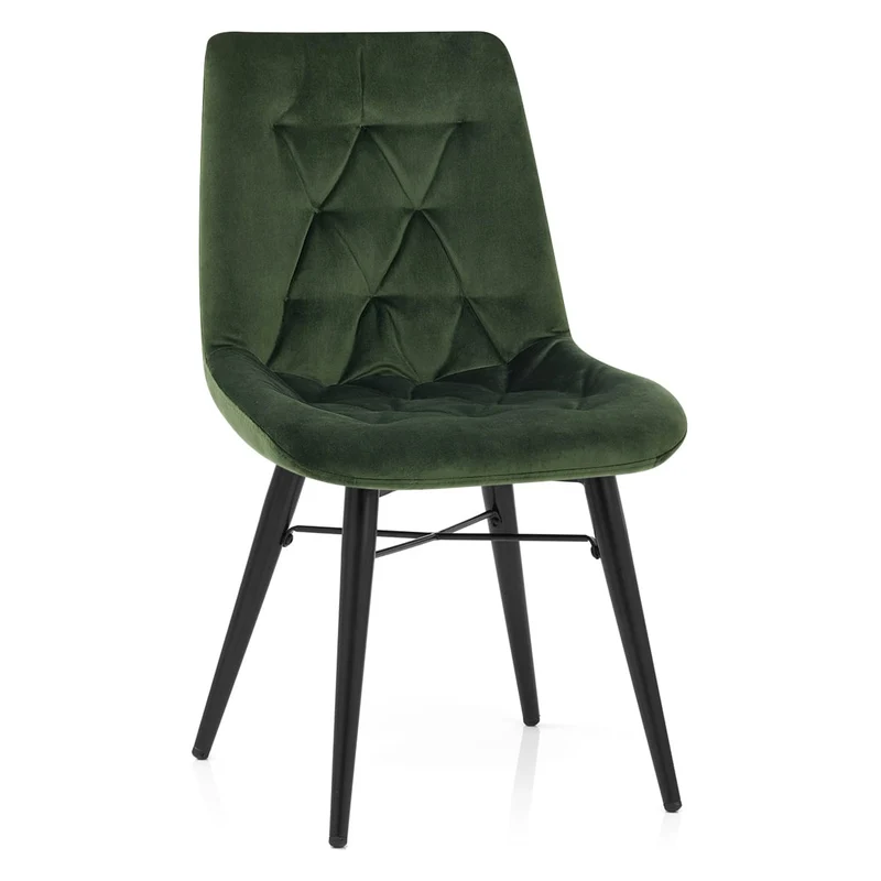 Chaise Métal Velours - Roxy Vert