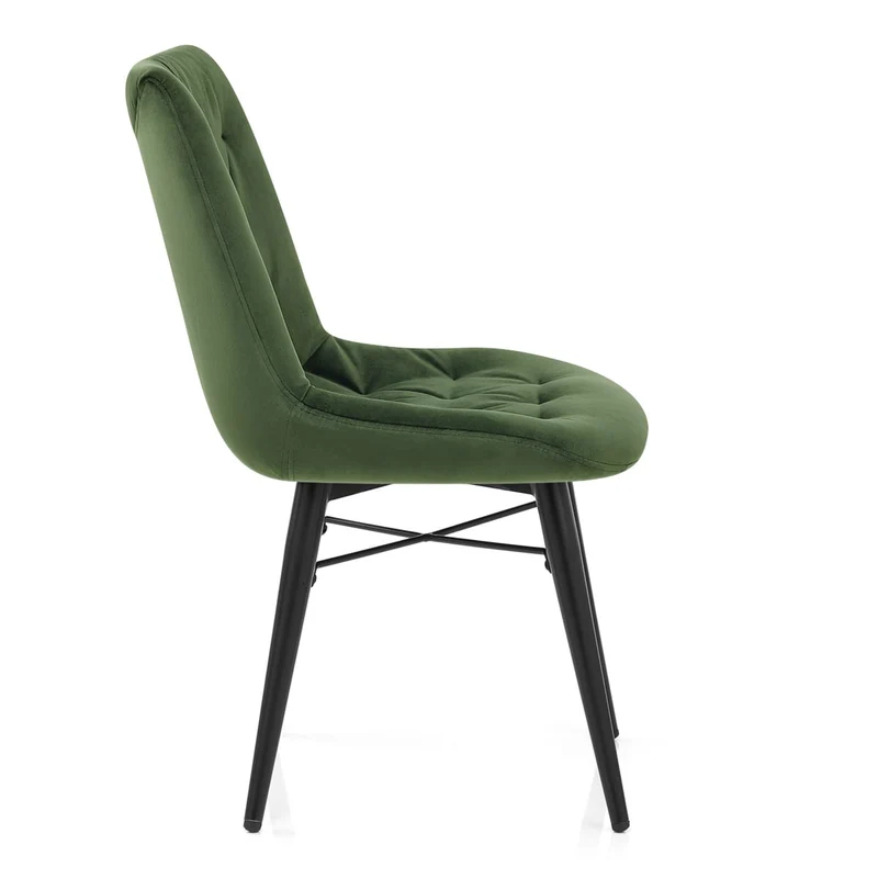 Chaise Métal Velours - Roxy Vert