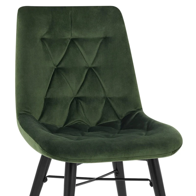 Chaise Métal Velours - Roxy Vert