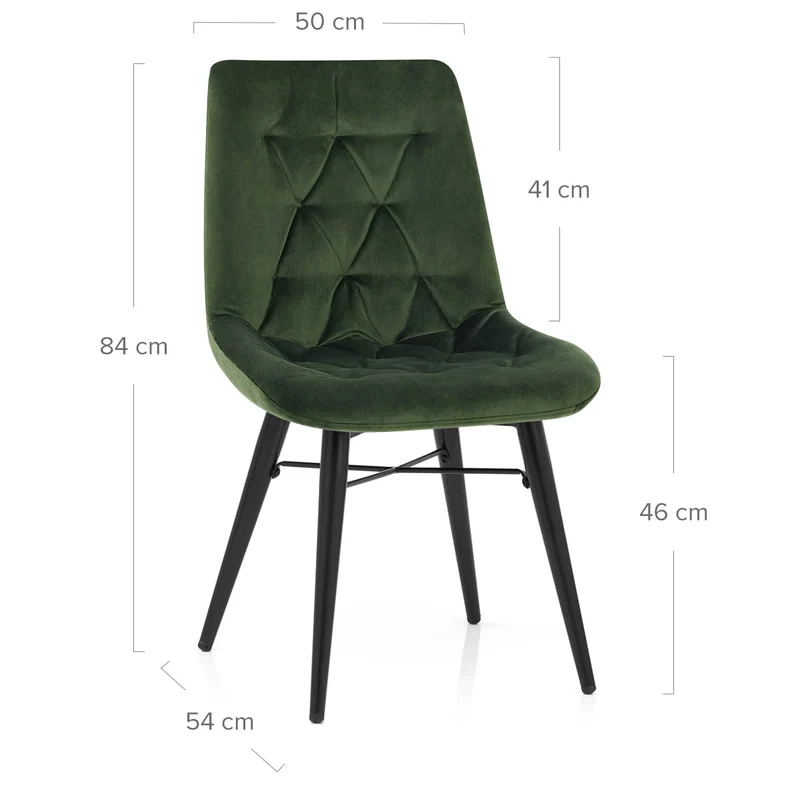 Chaise Métal Velours - Roxy Vert