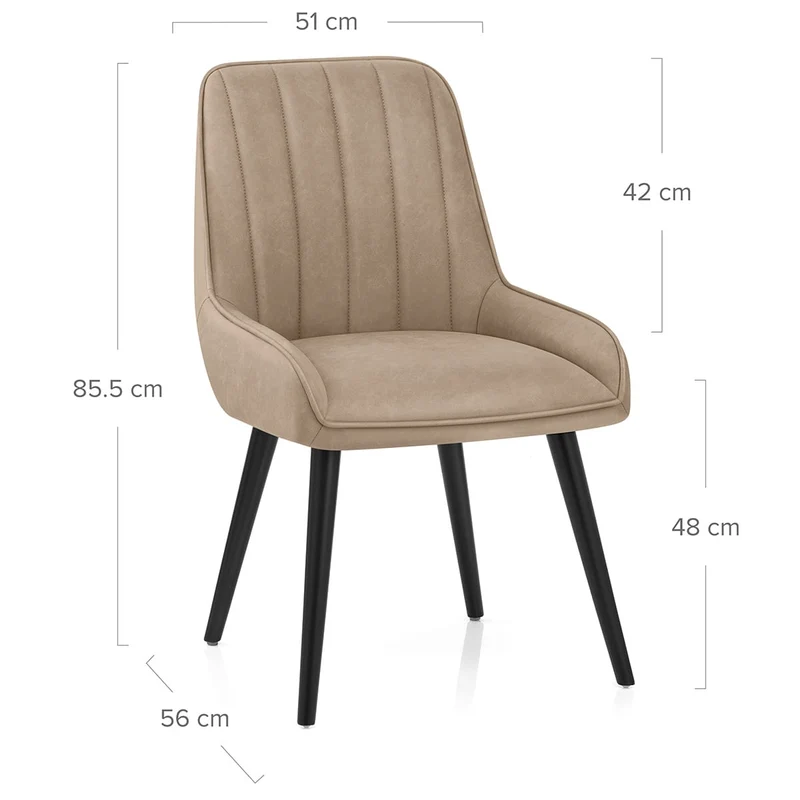 Chaise Faux Cuir - Rosa Taupe