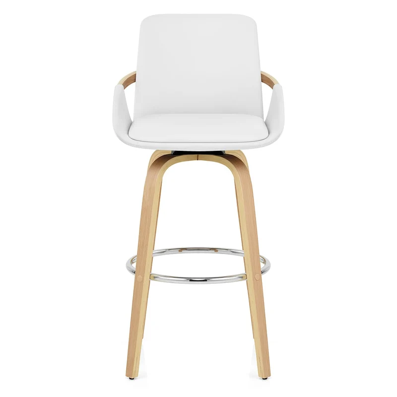 Tabouret de Bar Faux Cuir - Ohio Blanc