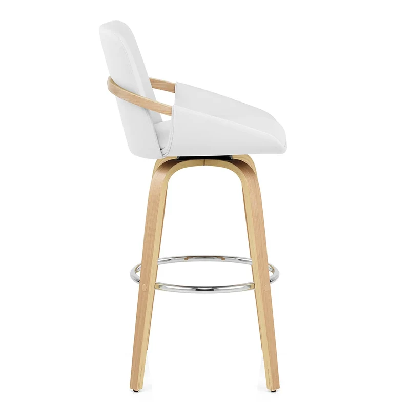 Tabouret de Bar Faux Cuir - Ohio Blanc