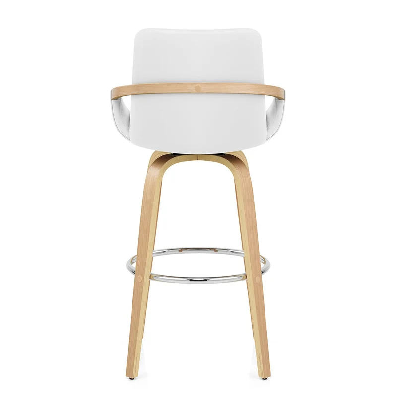 Tabouret de Bar Faux Cuir - Ohio Blanc