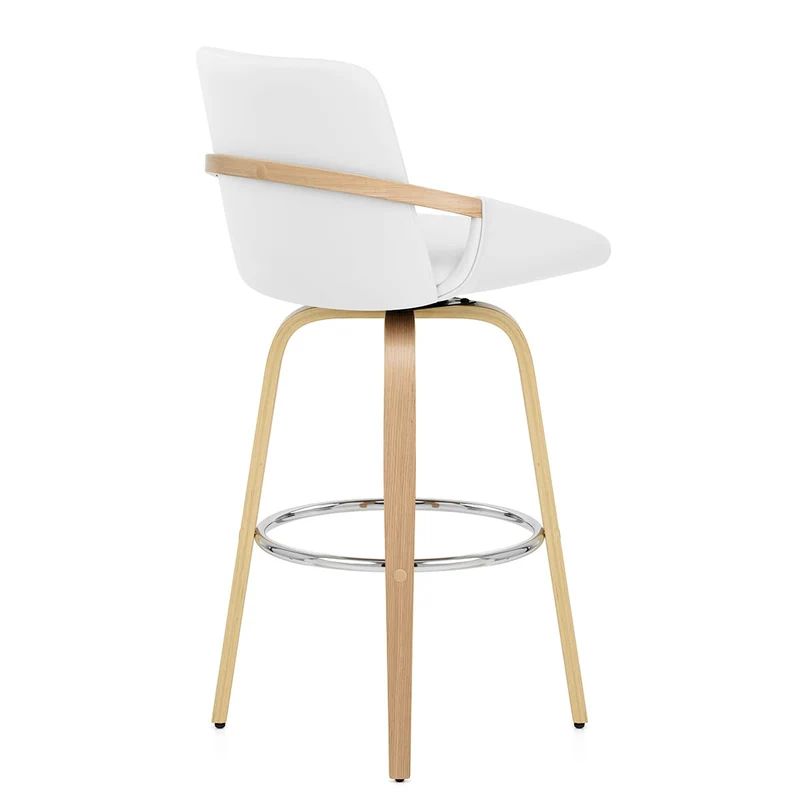 Tabouret de Bar Faux Cuir - Ohio Blanc