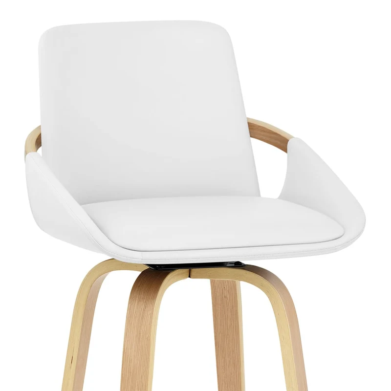 Tabouret de Bar Faux Cuir - Ohio Blanc