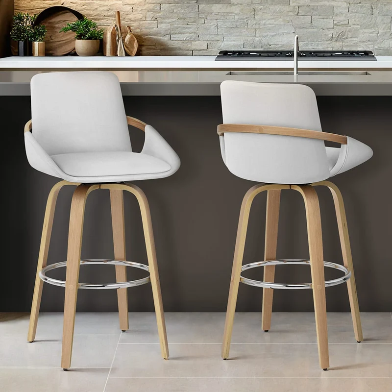Tabouret de Bar Faux Cuir - Ohio Blanc