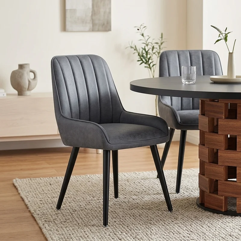 Chaise Faux Cuir - Rosa Bleu