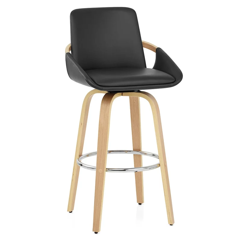 Tabouret de Bar Faux Cuir - Ohio Noir