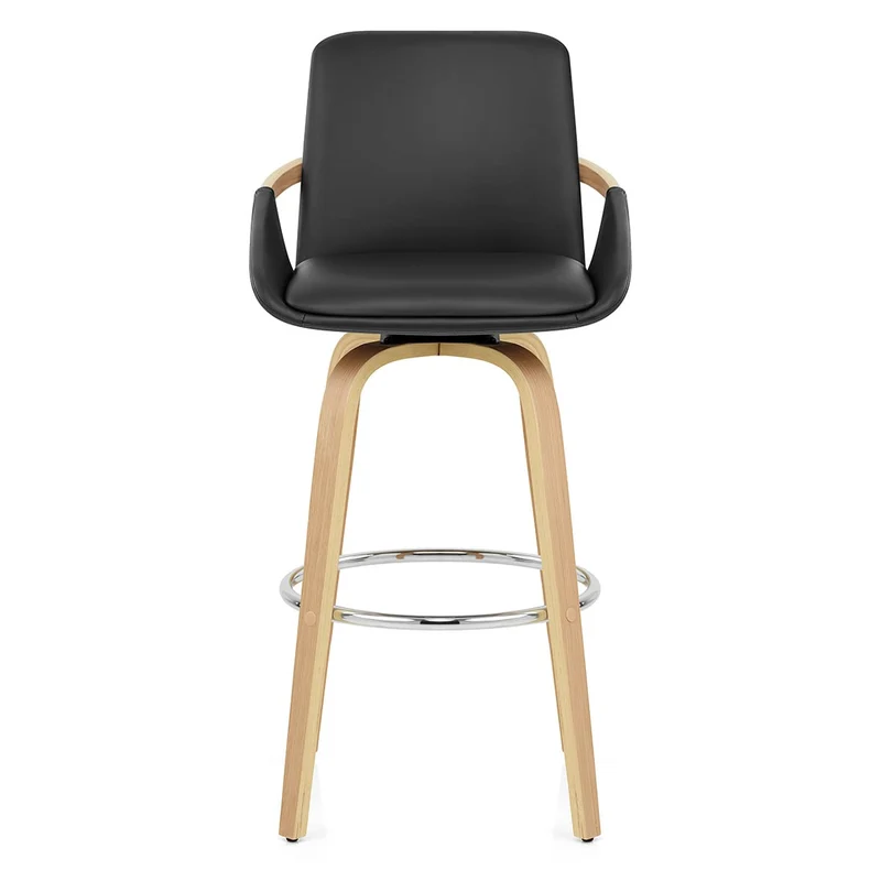 Tabouret de Bar Faux Cuir - Ohio Noir