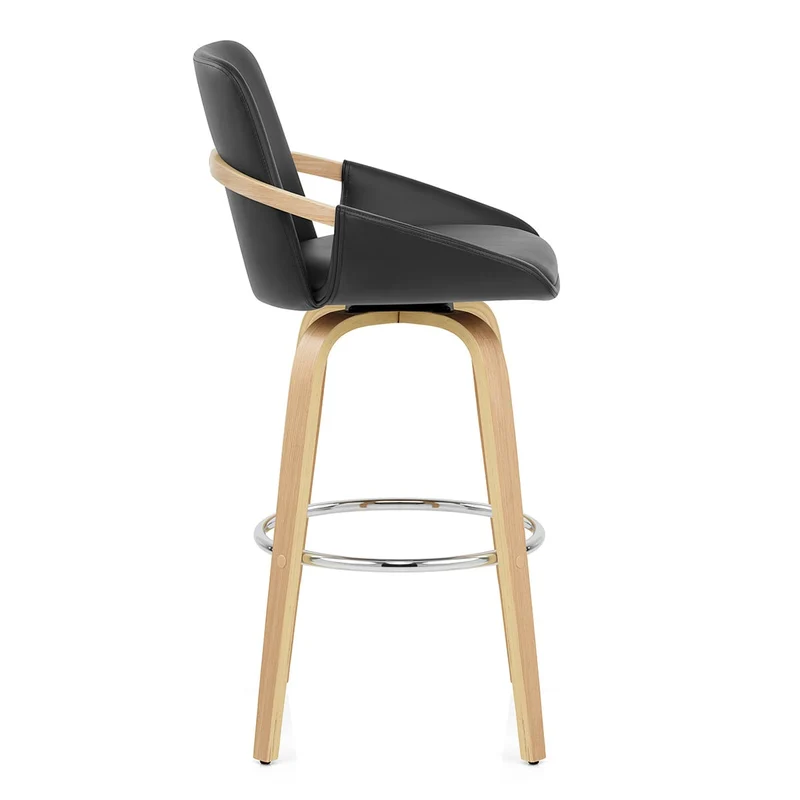 Tabouret de Bar Faux Cuir - Ohio Noir