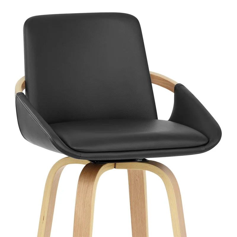 Tabouret de Bar Faux Cuir - Ohio Noir