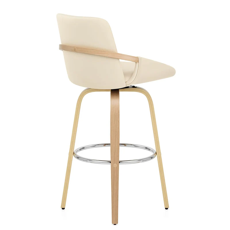 Tabouret de Bar Faux Cuir - Ohio Crème