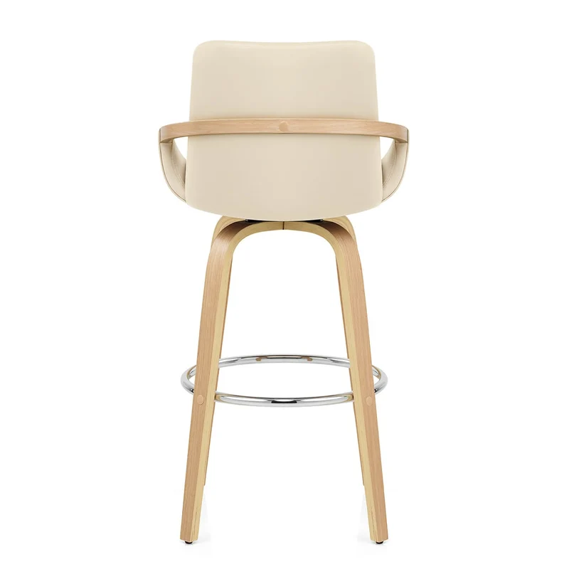 Tabouret de Bar Faux Cuir - Ohio Crème