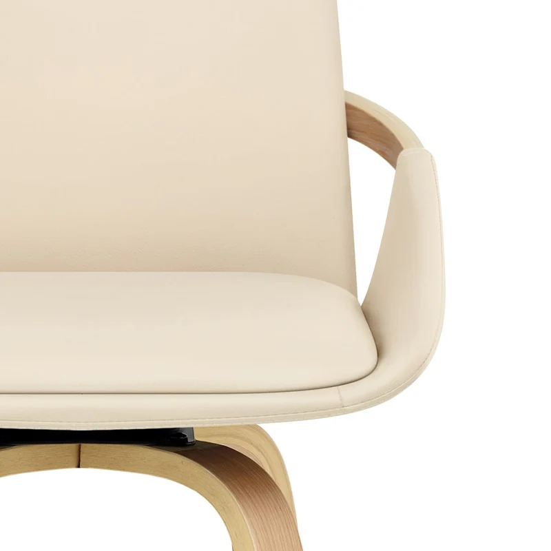 Tabouret de Bar Faux Cuir - Ohio Crème