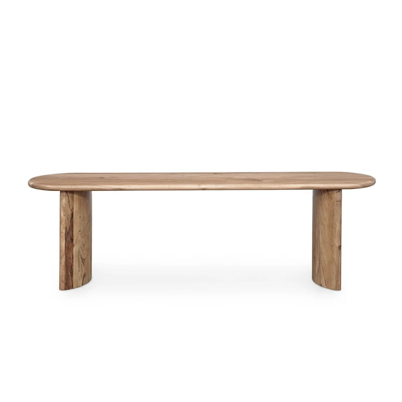 Banc arrondi bois massif | Acacia Ellipse Naturel