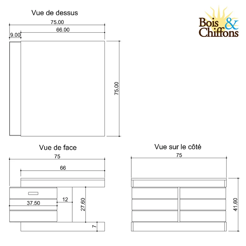 Bout de canapé bicolore | Manguier Herods