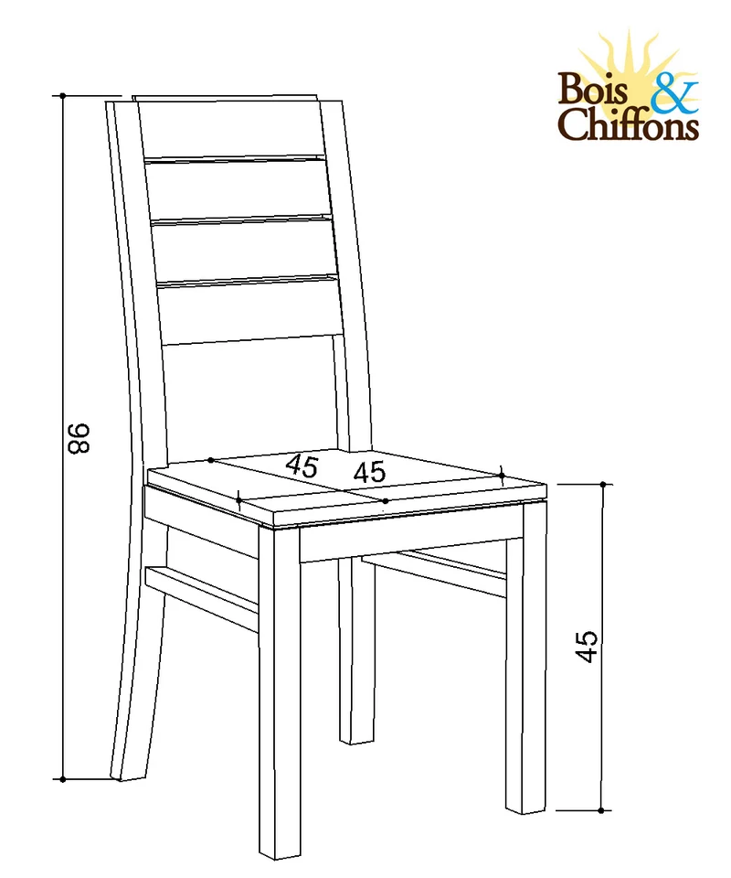 Chaise bois massif | Manguier Herods