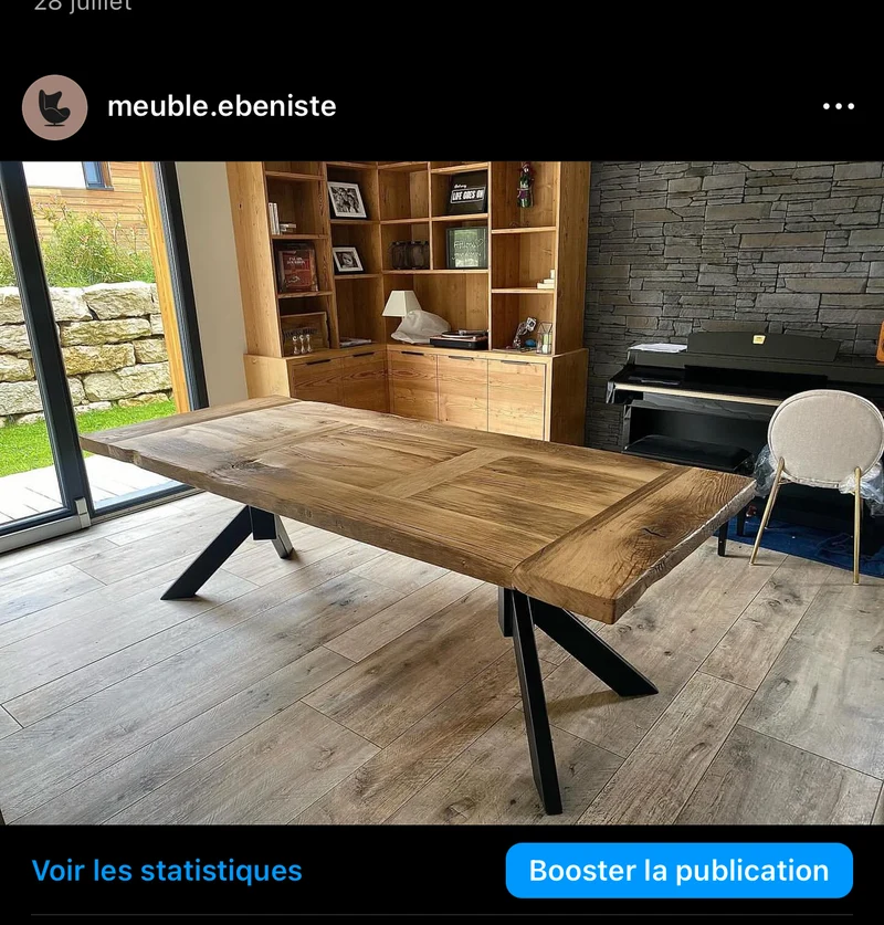 Table de Ferme en Vieux Chêne Massif Centenaire - Sur Mesure