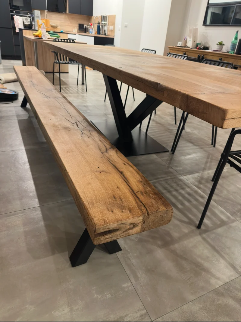 Table de Ferme en Vieux Chêne Massif Centenaire - Sur Mesure