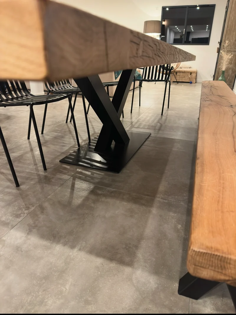 Table de Ferme en Vieux Chêne Massif Centenaire - Sur Mesure