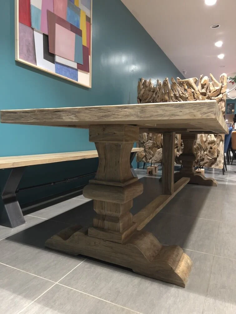 Table Monastère en Chêne Massif sur Mesure - Création d'Ébéniste