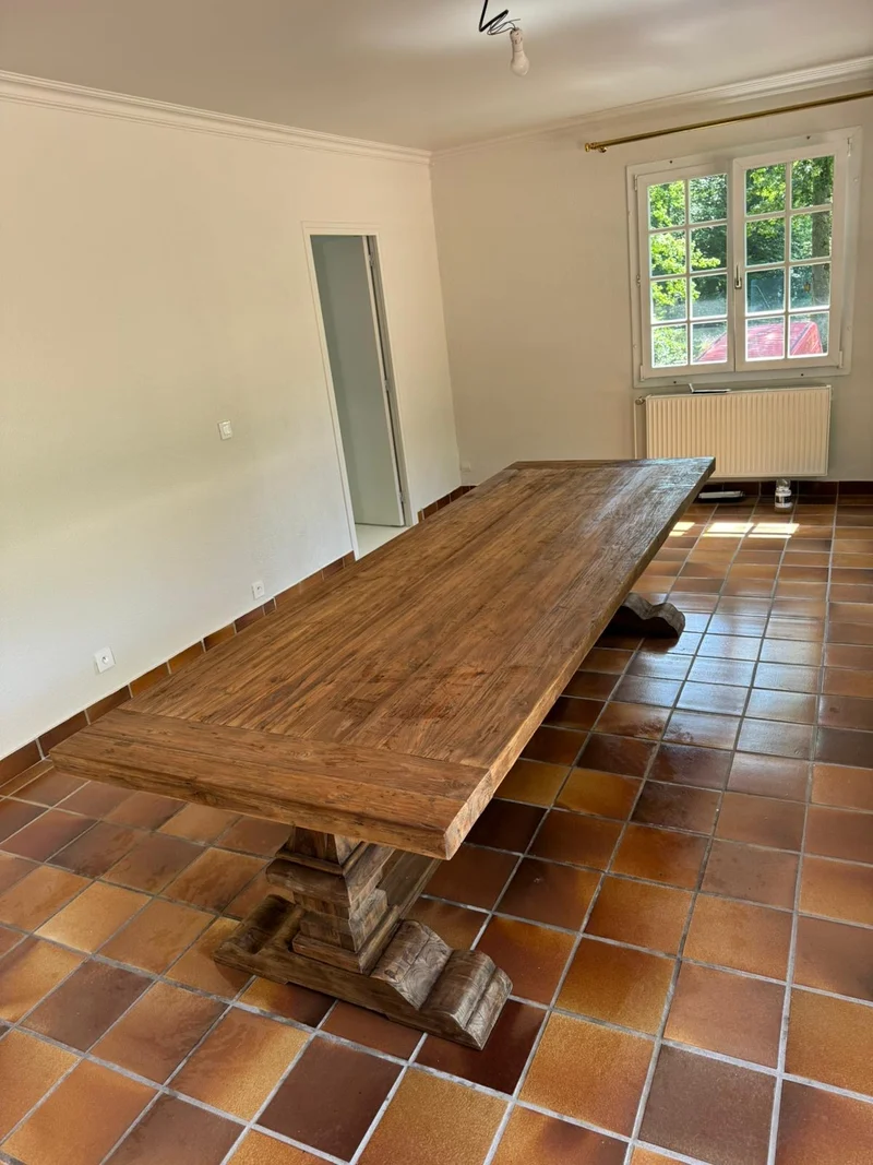 Table Monastère en Chêne Massif sur Mesure - Création d'Ébéniste