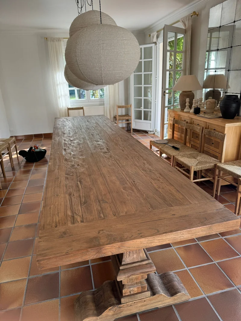 Table Monastère en Chêne Massif sur Mesure - Création d'Ébéniste