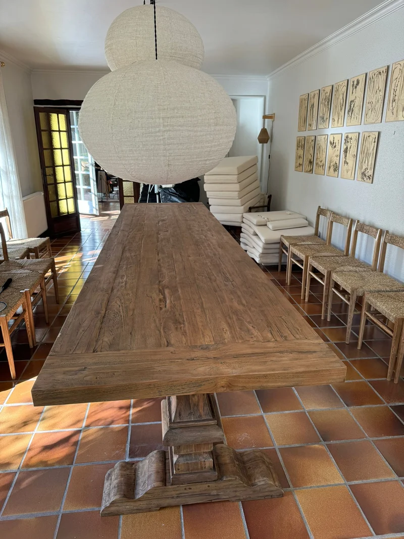 Table Monastère en Chêne Massif sur Mesure - Création d'Ébéniste