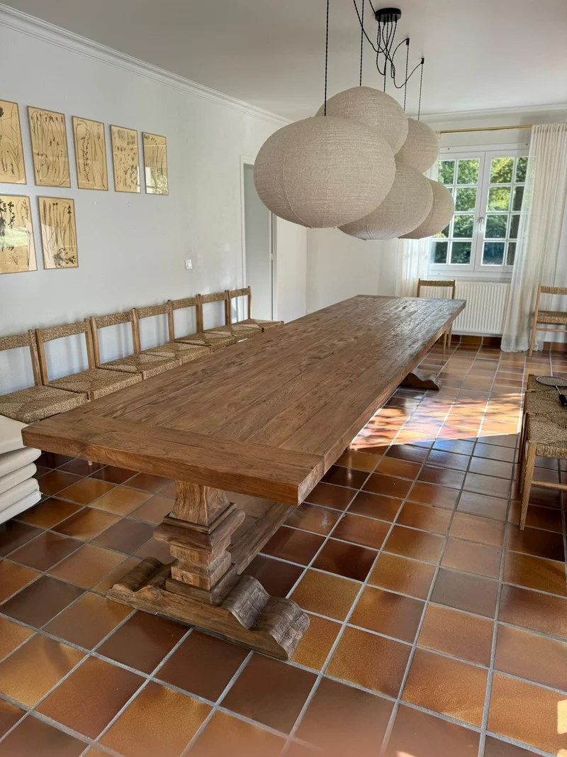 Table Monastère en Chêne Massif sur Mesure - Création d'Ébéniste