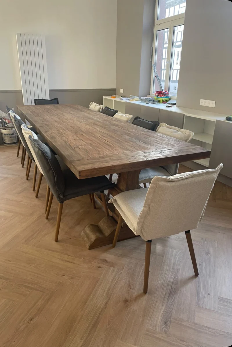 Table Monastère en Chêne Massif sur Mesure - Création d'Ébéniste