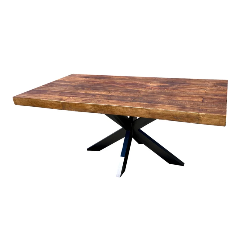 Table en Teck Massif (9 cm) sur Mesure - Pieds au Choix