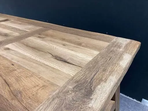 Table de Ferme en Vieux Chêne Massif Centenaire - Sur Mesure