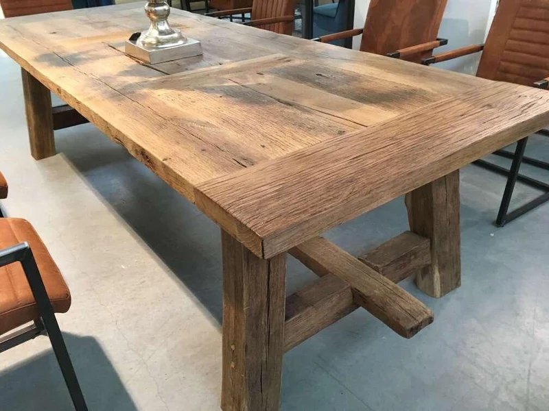 Table de Ferme en Vieux Chêne Massif Centenaire - Sur Mesure