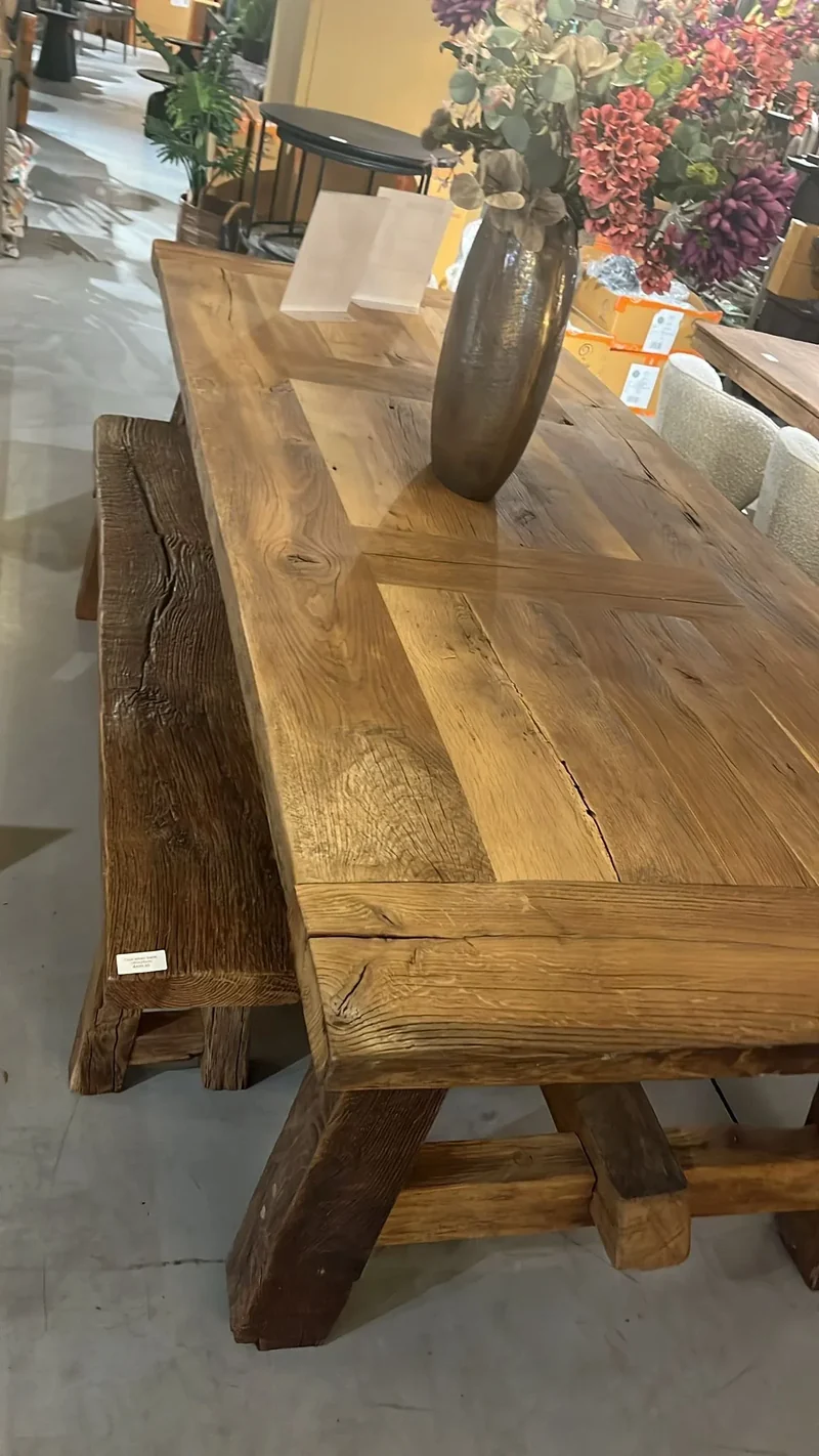 Table de Ferme en Vieux Chêne Massif Centenaire - Sur Mesure