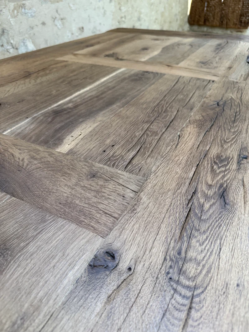 Table de Ferme en Vieux Chêne Massif Centenaire - Sur Mesure