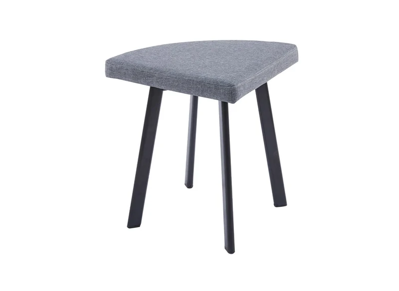 Ensemble table à manger en bois noir avec 4 tabourets gris IRINA