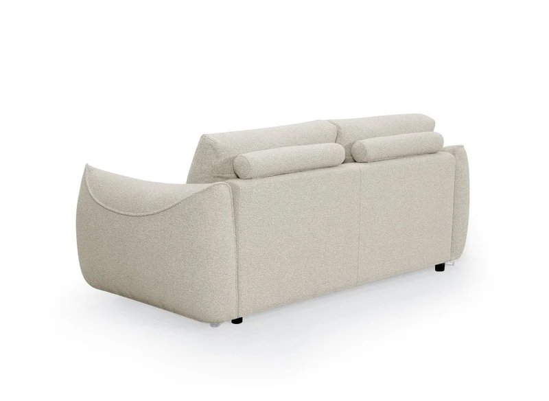 Canapé 3 places beige EZRA + Lot de 2 tables basses DORINE