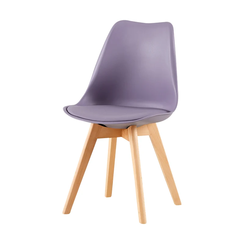 Chaise de Salle à Manger TULIP PP - Vert Mat/Gris Violet/Vert Crème Glacée - Chaise de Bureau Rembourrée en PU