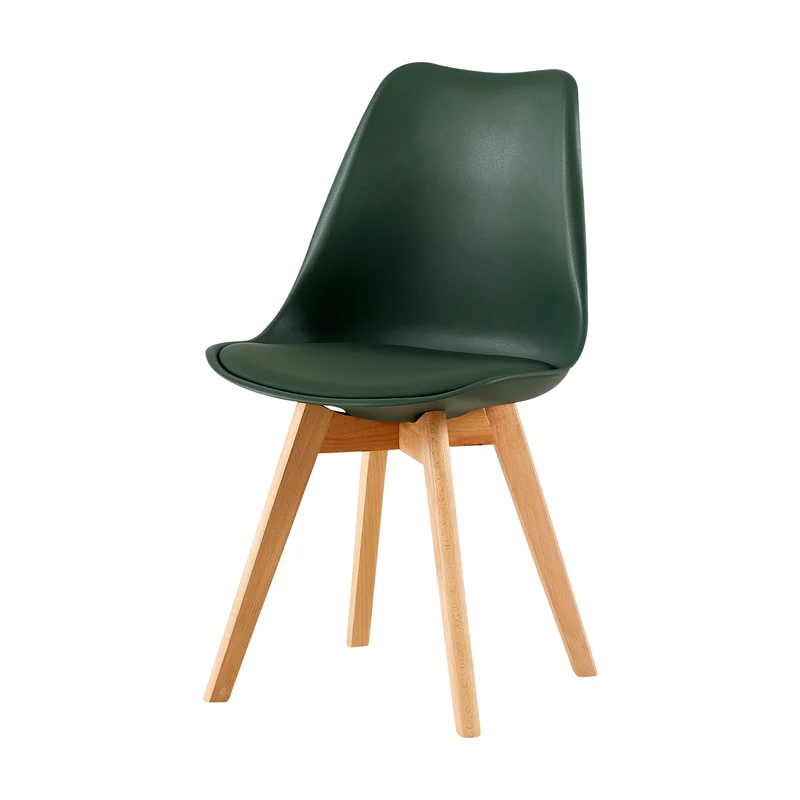 Chaise de Salle à Manger TULIP PP - Vert Mat/Gris Violet/Vert Crème Glacée - Chaise de Bureau Rembourrée en PU