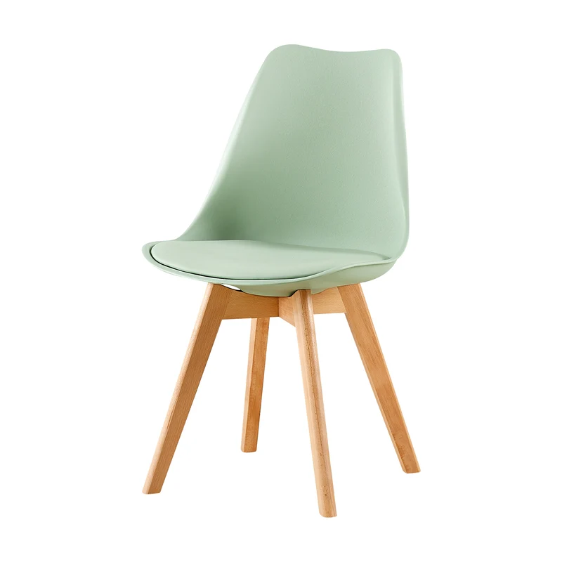 Chaise de Salle à Manger TULIP PP - Vert Mat/Gris Violet/Vert Crème Glacée - Chaise de Bureau Rembourrée en PU