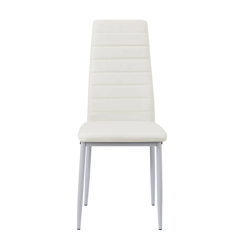 ANN Chaises de Salle à Manger en PVC Chaise de Cuisine Moderne Chaise Rembourrée Confortable - Noir/Blanc/Gris Foncé