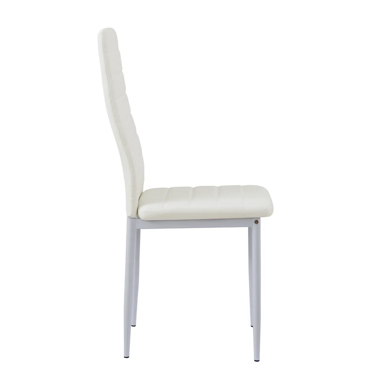 ANN Chaises de Salle à Manger en PVC Chaise de Cuisine Moderne Chaise Rembourrée Confortable - Noir/Blanc/Gris Foncé