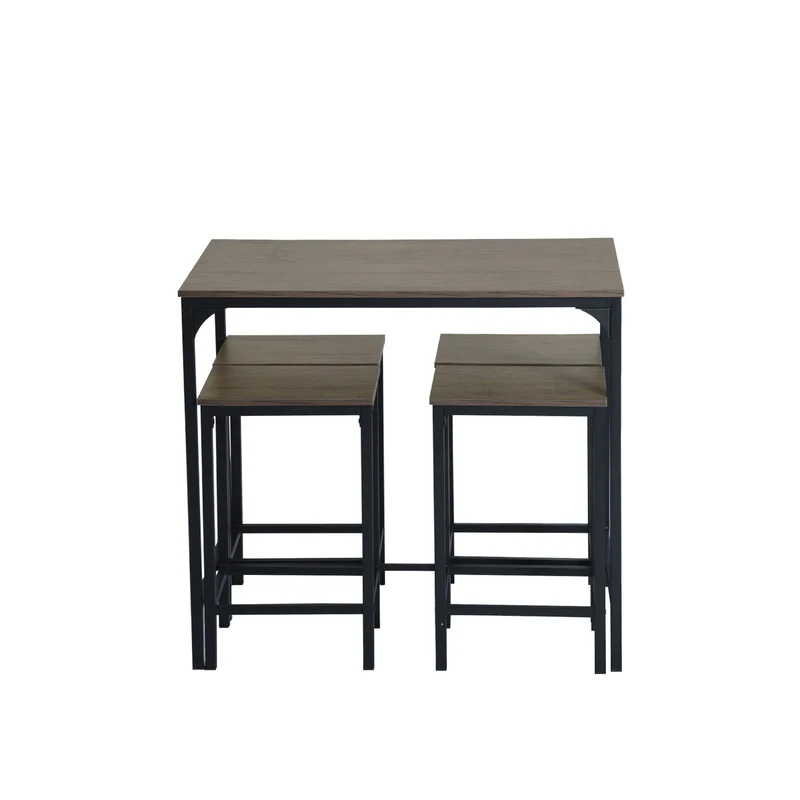 FAIRMAN Ensemble De Table De Bar Avec 1 Table Et 4 Chaises